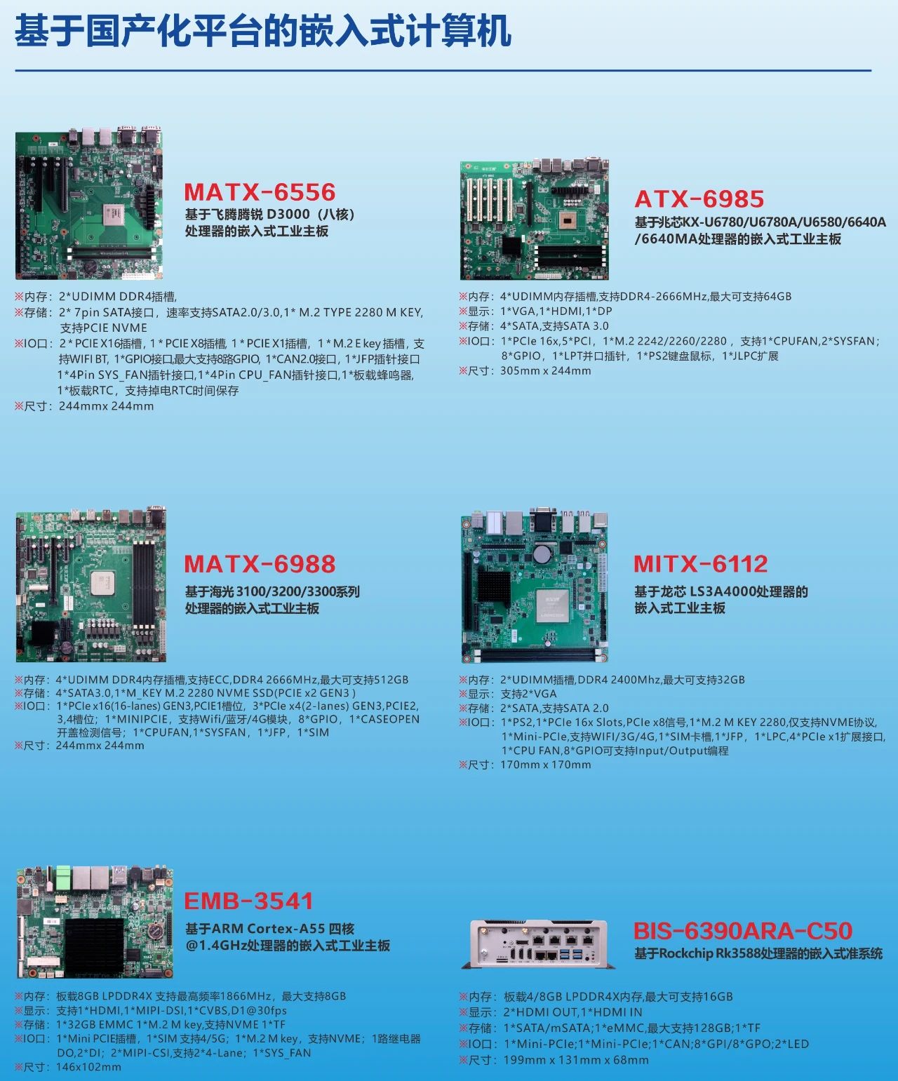  华北工控基于国产化平台的嵌入式计算机