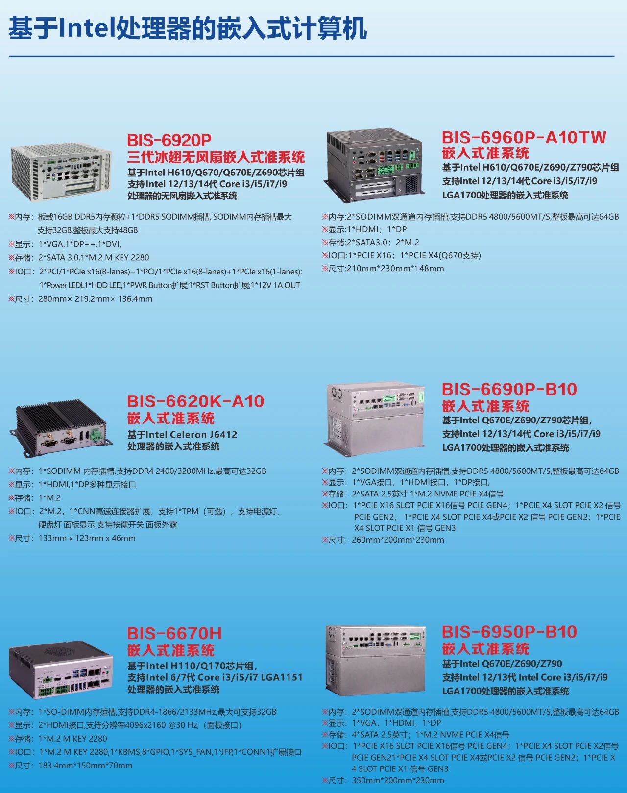 华北工控基于Intel处理器的嵌入式计算机
