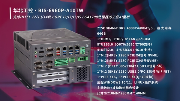 华北工控BIS-6960P-A10TW工业AI整机